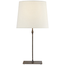 Dauphine Table Lamp состаренное железо с льняным абажуром