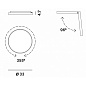 Rotaliana Venere W2 PL LED дизайнерский светильник круглой формы для стены и потолка графит 1VEW200020HL0 — фото 3