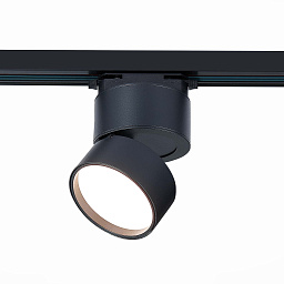ST651.436.09 ST-Luce Beys трековый светильник черного цвета с круглым направленным источником света для однофазного трека