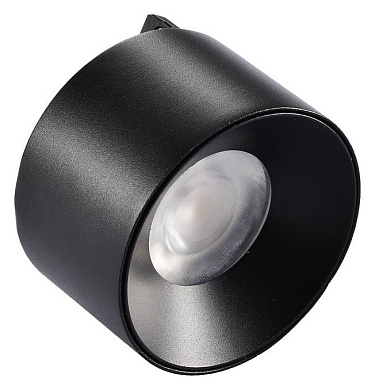 магнитный трековый светильник чёрного цвета с корпусом полусферической формы для акцентного освещения 24V