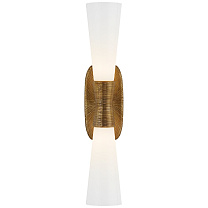 Utopia Large Double Bath Sconce золото с белым стеклом