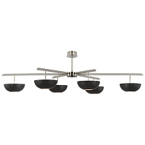 Valencia Grande Six Light Chandelier полированный никель с матовым черным