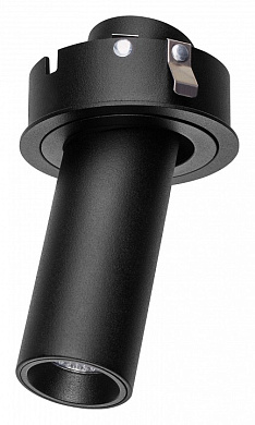 встраиваемый точечный светильник черного цвета цилиндрической формы