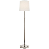 Bryant Floor Lamp полированный никель с льняным абажуром