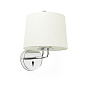 24031-02 MONTREAL CHROME WALL LAMP BEIGE LAMPSHADE настенный светильник Faro barcelona