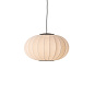 KWO57 SS LED Knit-Wit Made By Hand Подвесной светильник с овальным текстильным абажуром песочного цвета с LED — фото 1
