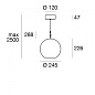 CA092DWHMDI Linea Light Cristalbolla 25 SP LED маленькая люстра белый — фото 3