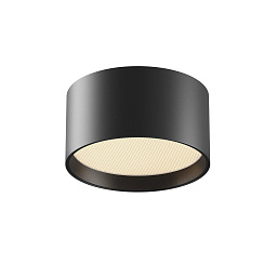 C091CL-12W3K-B Maytoni Glare потолочный светильник черного цвета с матовым рассеивателем
