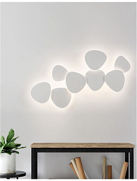 9084081 Nova Luce Cronus настенный светильник с несколькими плафонами с белыми и стеклянными элементами