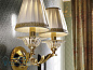 Lucilla Настенный светильник с позолоченным затенением, кристаллами и плафонами Possoni Illuminazione 550/A2