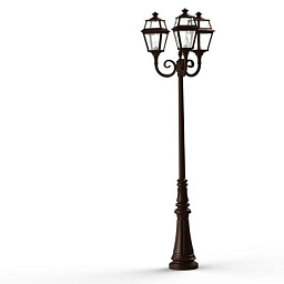 148010046 Roger Pradier Place Des Vosges уличный фонарный столб коричневого цвета с четырьмя стеклянными плафонами