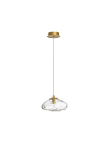 Blown Clear Glass Brass Gold Metal LED G9 1x5 Watt 100-240 Volt IP20 Bulb Excluded D: 20 H: 200 cm
