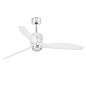 33394D-9 DECO FAN Ø1280 MM CHROME 3 TRANSPARENT BLADES 17W люстра с вентилятором Faro barcelona — фото 2
