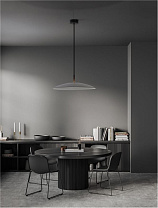 Smokey Glass & Sandy Black Metal LED 17Watt 220-240Volt 1360Lm 3000K IP20 Light Up & Down D:60 H: 153 cm
