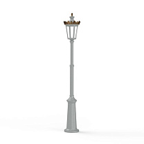 Louvre N° 9; one-piece clear glass Built-in LED 2700°K warm white 13W; Silk grey