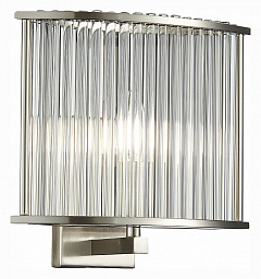 настенное бра с вертикальными стеклянными трубками и хромированным креплением