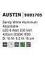 9001705 AUSTIN Novaluce настенный светильник LED 6Вт 230В 420Lm 3000K IP20