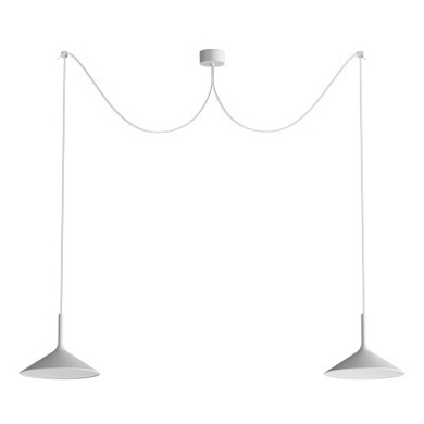 Rotaliana Dry H4 SP LED современная люстра с двумя источниками света матовый белый 1DYH400063ZL0