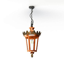 Louvre N° 1; one-piece clear glass E27 105W; Patined lacquered copper
