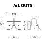 OUT5.NI ASTON Aldo Bernardi настенный накладной светильник