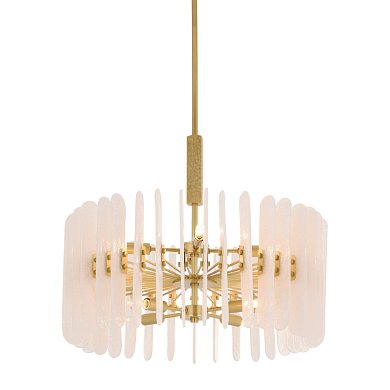 Люстра Arteriors Klaus, прозрачное стекло и античная латунь