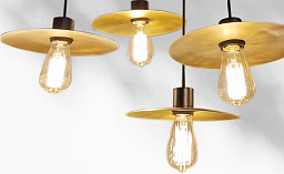 BALLOW Davidts lighting Ballow подвесной светильник с декоративными лампами и изогнутыми металлическими дисками