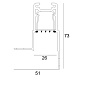 FTL35 F HE TRW+ - PROFILE LGC ANO алюм. анодированный Delta Light линейный светильник — фото 1