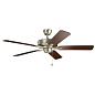 52" Basics Pro Fan Brushed Nickel люстра-вентилятор 330018NI Kichler — фото 1