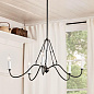 Freesia 5 Light Chandelier Anvil Iron with White Accents люстра 52455AVI Kichler