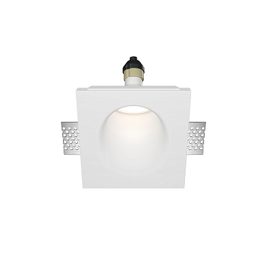 встраиваемый потолочный светильник с круглым углублением белого цвета