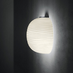 FN274005N_10 Foscarini Gem настенное бра из рифлёного стекла цвета графит