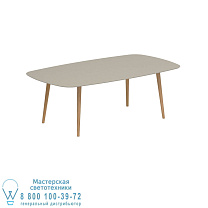 STYLETTO СТАНДАРТНЫЙ ОБЕДЕННЫЙ СТОЛ 220x120CM НОГИ ТИКА КЕРАМИЧЕСКАЯ СТОЛЕШНИЦА ЖЕМЧУЖНО-СЕРЫЙ Royal Botania