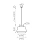 ACB Iluminacion Aspen 3916/45 Подвесной светильник Sand/Linen, LED E27 1x15W