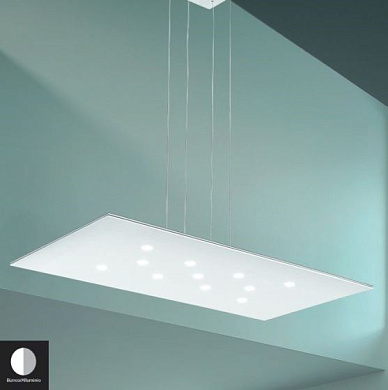 Pop Icone Одинарный подвес прямоугольный Aluminium, White i-c-0552