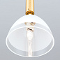 HL 6-1438/1 gold-matt/438 klar-matt Opaldesign Orion подвесной матовый купольный светильник — фото 3
