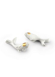 Фарфоровый аксессуар с карпами кои Koi Lladro, золотой люстр 01009461