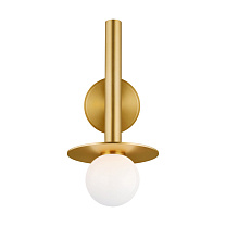 Nodes Pivot Sconce патинированная латунь с белым стеклом