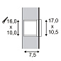 229702 SLV BRICK LED DOWNUNDER светильник встраиваемый IP54 18x1W, 3000К, серебристый