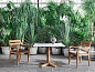 Jeko Садовый стол из мелиорированного дерева и мрамора Gervasoni
