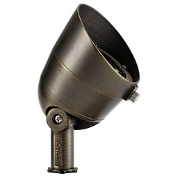 16155CBR30 Kichler 12 volt led уличный прожектор из латуни с регулируемым углом освещения