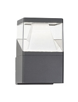 Dark Gray Aluminium Clear & White Acrylic Diffuser LED 12 Watt 220-240 Volt 50Hz 1047Lm Beam 45° IP54 3000K or 4000K AC Driver Included L: 13.5 W: 16 H: 20 cm