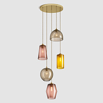 Pick-n-Mix Combo Large - Diamond, Warm, 5 Drop Cluster полированная латунь