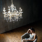 Kolarz CONTARINI CRYSTAL 1299.88.5.SpT люстра хром ø85cm высота 76cm мин. высота 99cm макс. высота 144cm 8 ламп e14 — фото 1