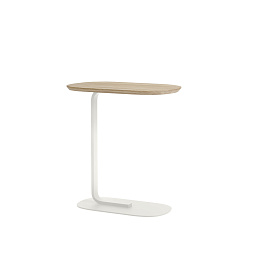 RLTSIT6005 Muuto Relate приставной стол дубовый светлый с бежевой ножкой