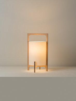Настольная лампа Milan Iluminacion Khun 54, ясень, кремовый абажур