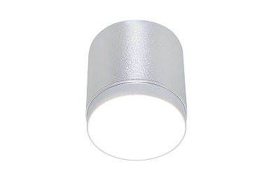 потолочный цилиндрический светильник серебристого цвета