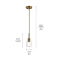 Aivian 5" 1 Light Mini Pendant with Clear Glass Weathered Brass подвесной светильник 52399WBR Kichler