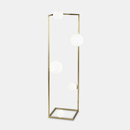 284354 Ideal lux Angolo торшер с шарообразными плафонами на прямоугольной раме из латуни