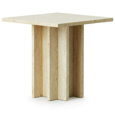 608210 Normann Copenhagen Edge Журнальный столик Травертин, 45х45 см