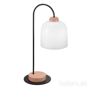 настольная лампа с белым куполообразным плафоном